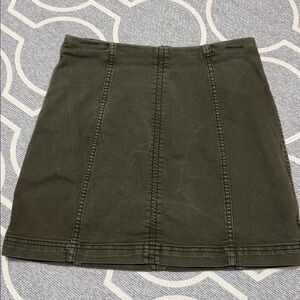 free people modern femme army green mini skirt